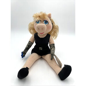 Vtg ‘98Miss Piggy Plush Doll Leopard Gloves 15" Applause Kermit Collection NWT